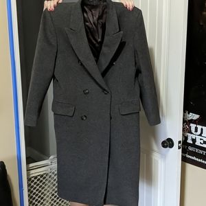 Mens gray dress trenchcoat